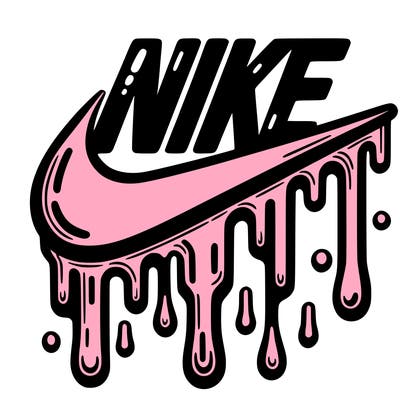 dripping nike logo