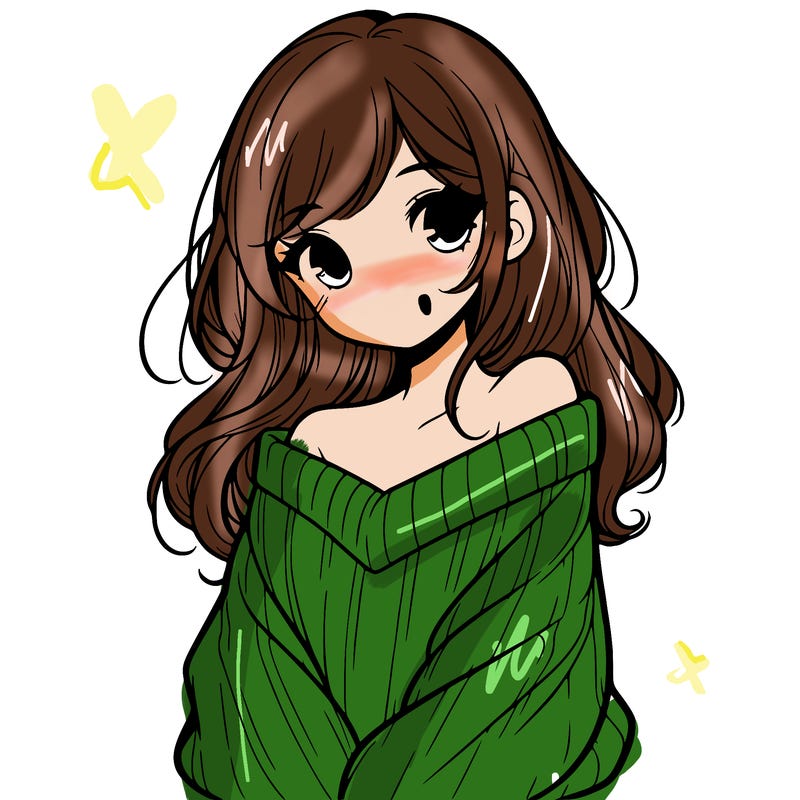 shy pretty girl wearing a sweater that is falling off one shoulder portrait
