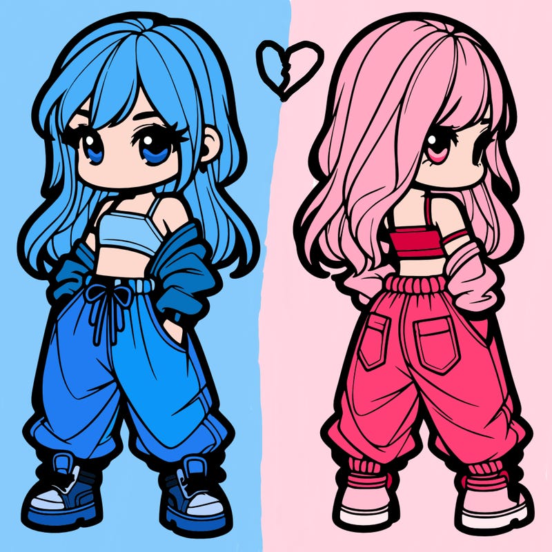 girl in crop top and baggy pants