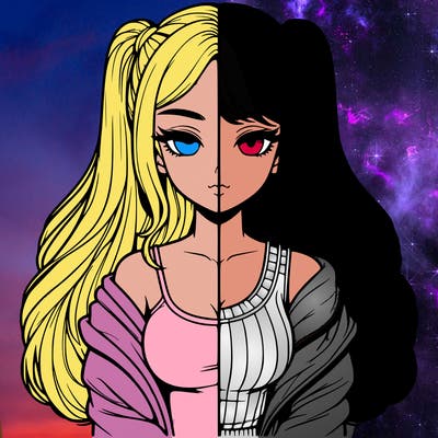 realistic girl split