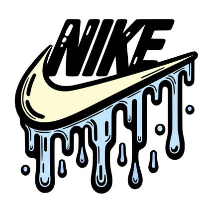 dripping nike logo