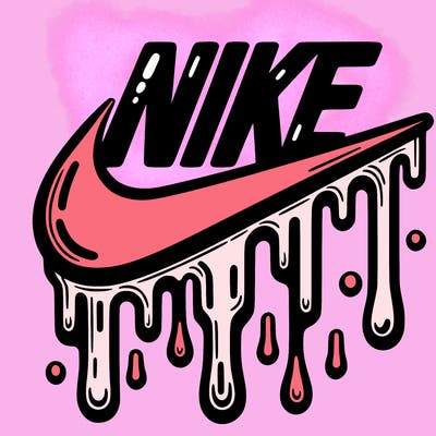 dripping nike logo