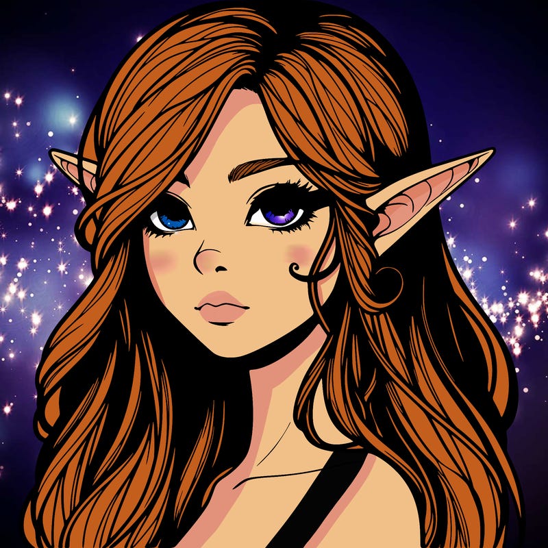 elf girl realistic dark fantasy