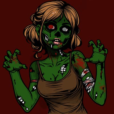 realistic zombie girl