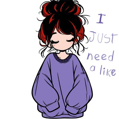 girl with baggy sweatshirt and messy bun