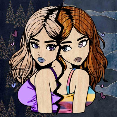 realistic girl split