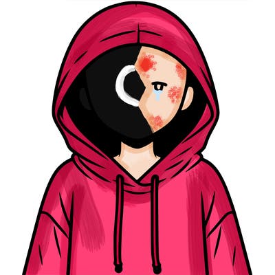 faceless girl in hoodie