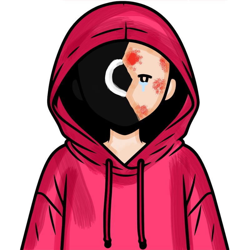 faceless girl in hoodie