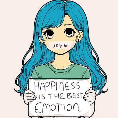 realistic girl holding a sign