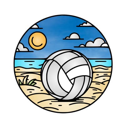 volleyball on a beach
