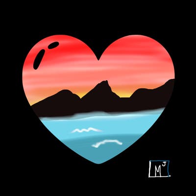 a blank heart