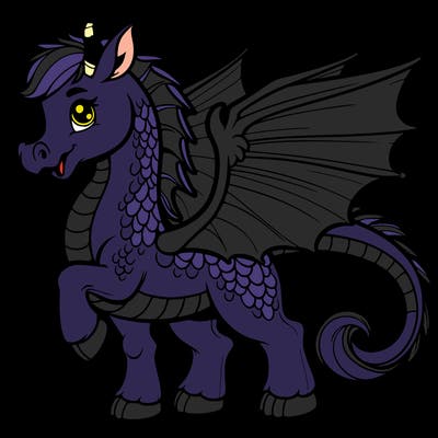 dragon horse with dragon wings