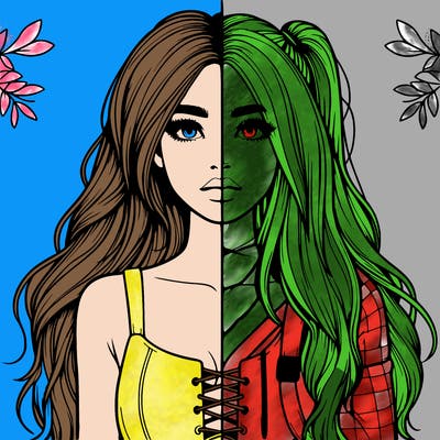 realistic girl split