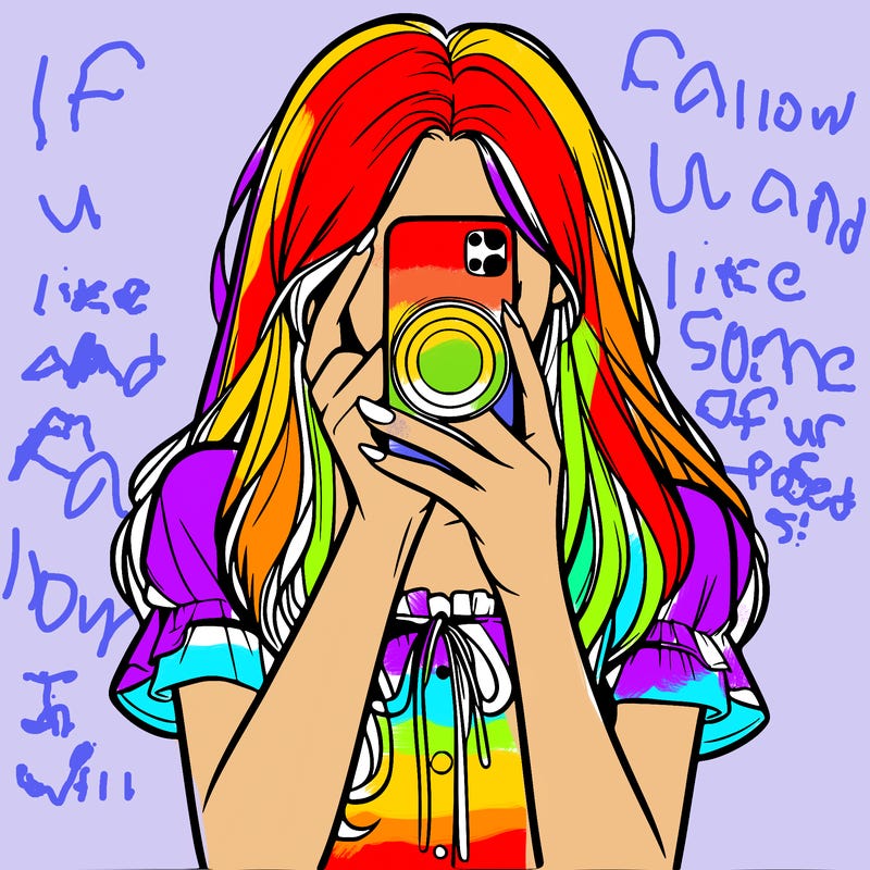 a realistic girl holding her phone taking pictures