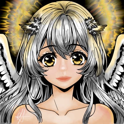 manga angel realistic