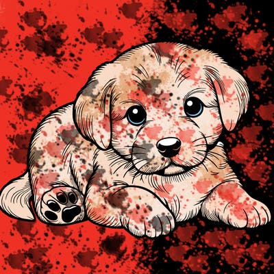 a cute realistic puppy