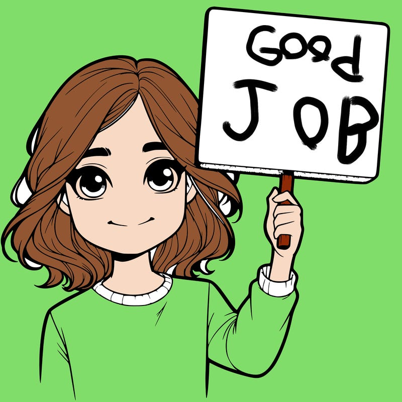 realistic girl holding up a sign