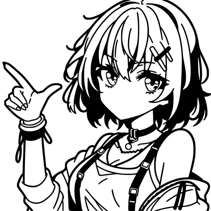 an anime girl who looks cool