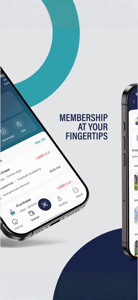 Two iPhones showing the O West Sports Club mobile app interface with the text Membership at your fingertips.