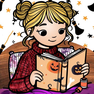 girl reading a book