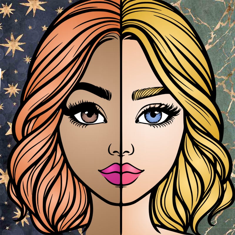 realistic girl split half