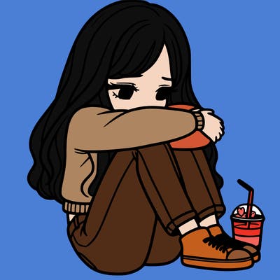 a girl  after a breakup