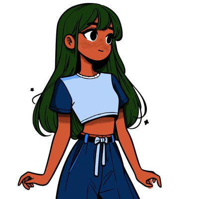 girl in a cute crop top