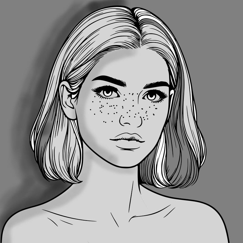 realistic portrait of woman