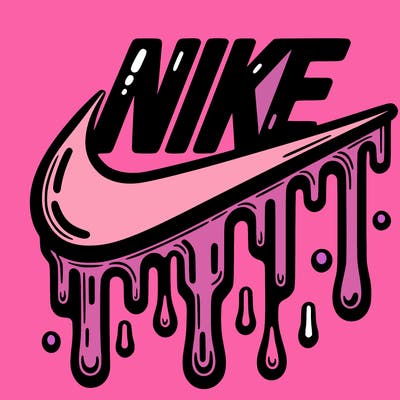 dripping nike logo