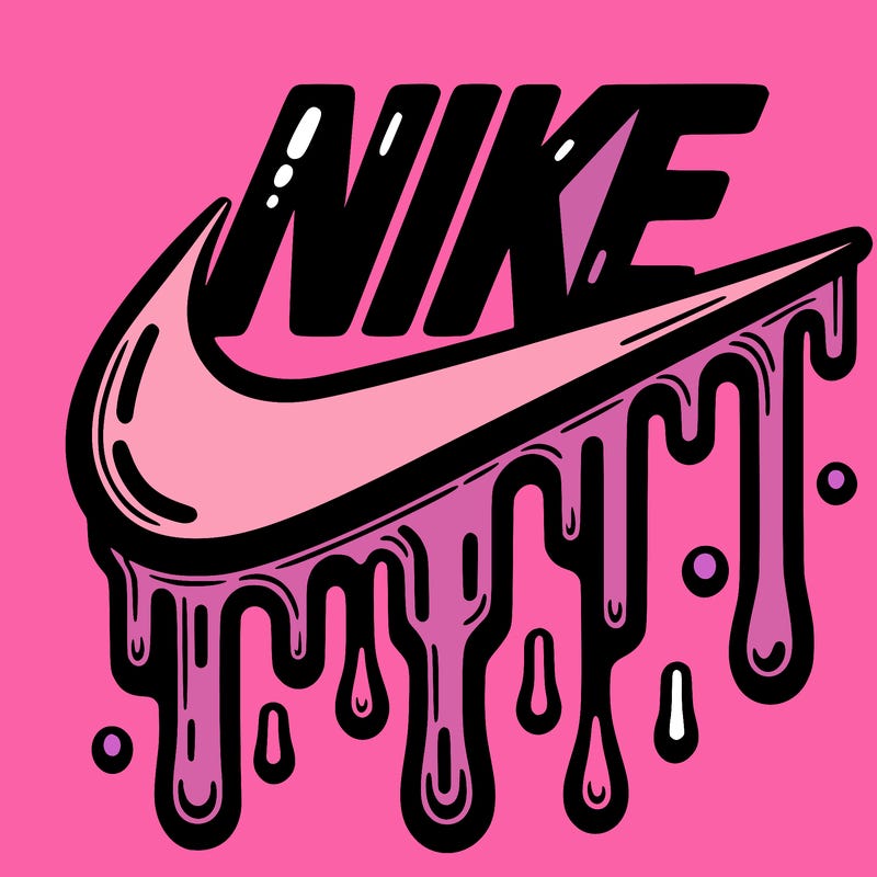 dripping nike logo