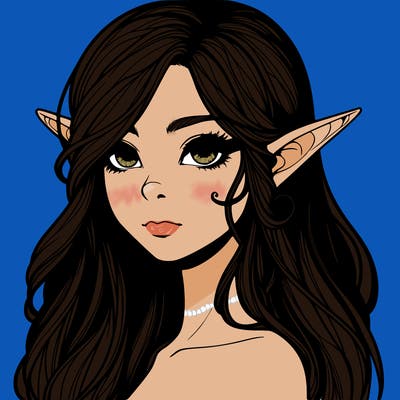 elf girl realistic dark fantasy