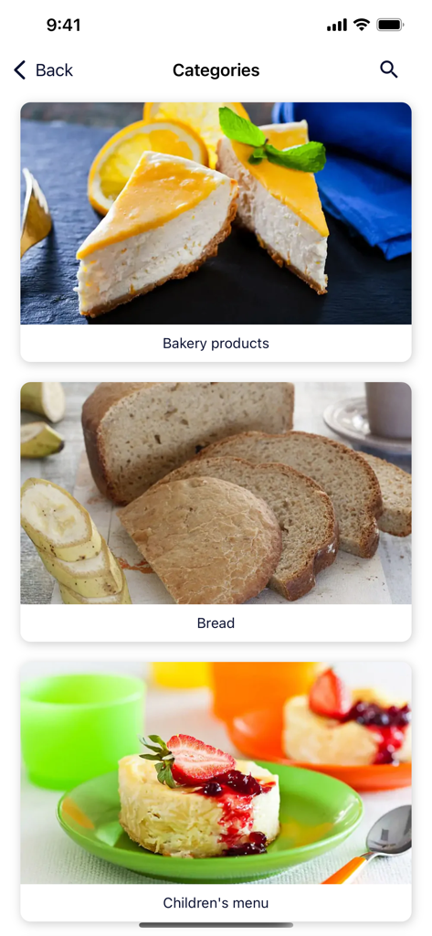A screen from the POLARIS IQ Home app showing various recipe categories like bakery products and bread.