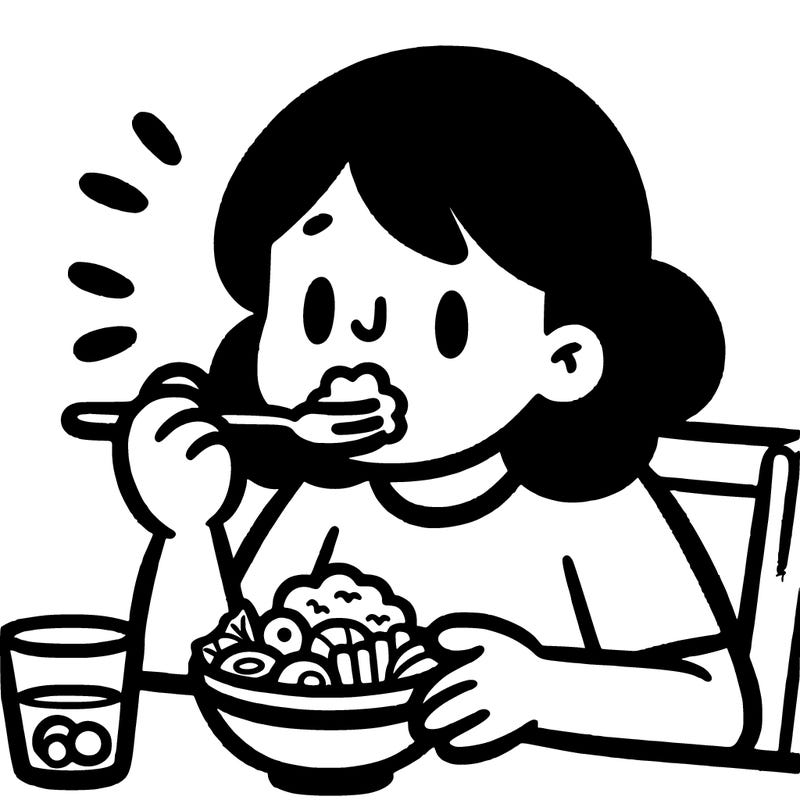 person eating food