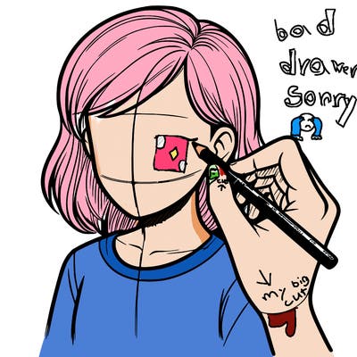drawing a realistic person