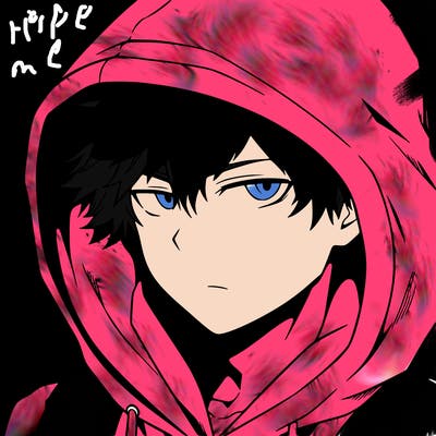 anime guy in hoodie