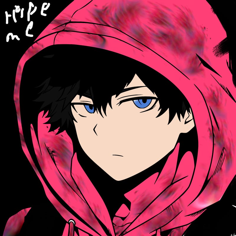 anime guy in hoodie