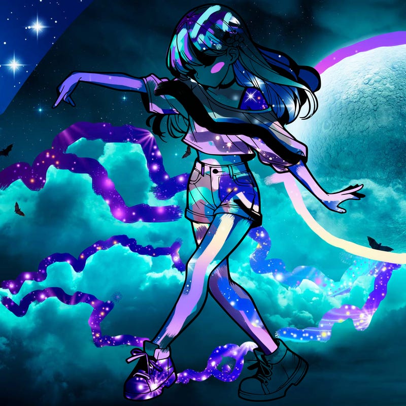 realistic girl danceing