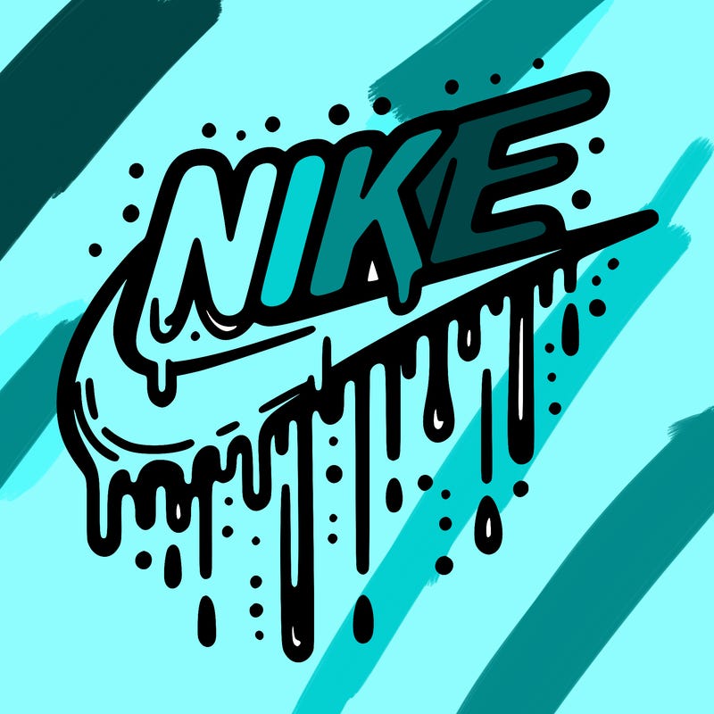 dripping nike logo
