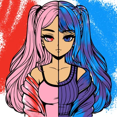 realistic girl split