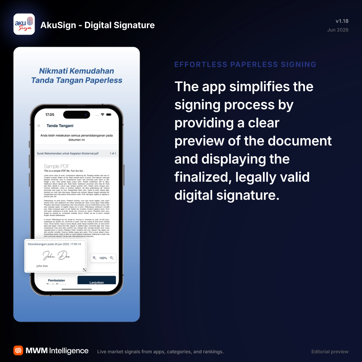 AkuSign - Digital Signature - Business App | MWM