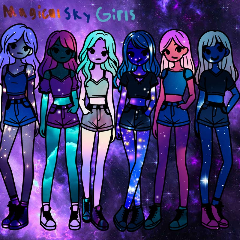 a group of girls wearing crop tops and shorts