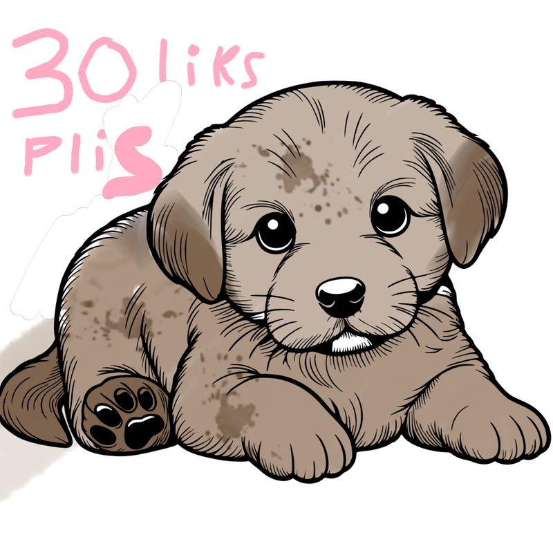 a cute realistic puppy