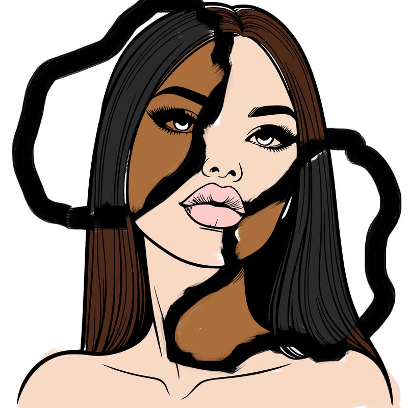 realistic woman with full lips