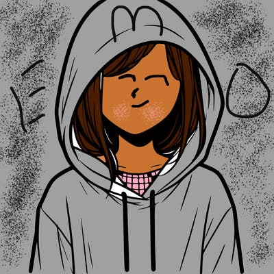 faceless girl in hoodie