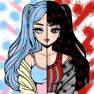 realistic girl split