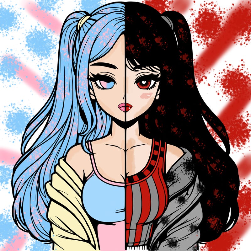 realistic girl split