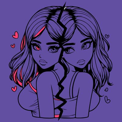 realistic girl split