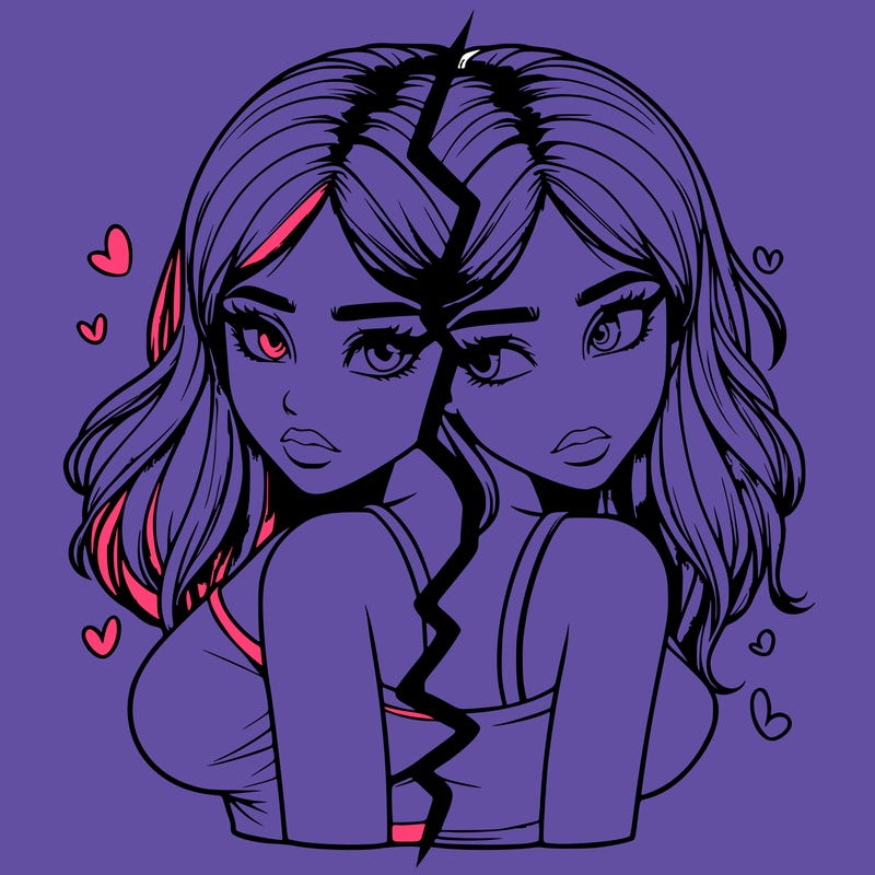 realistic girl split