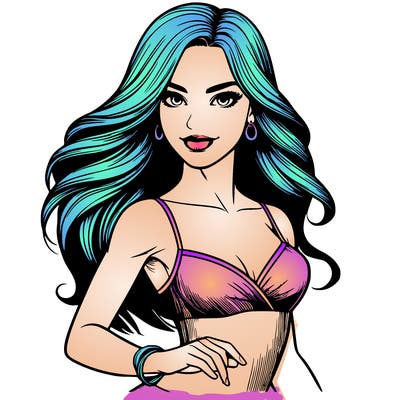 realistic girl salsa dancer