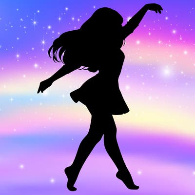 realistic girl danceing